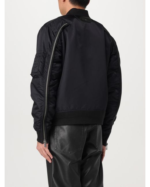 Just Cavalli Blue Bomber Jacket Embroidered Logo for men