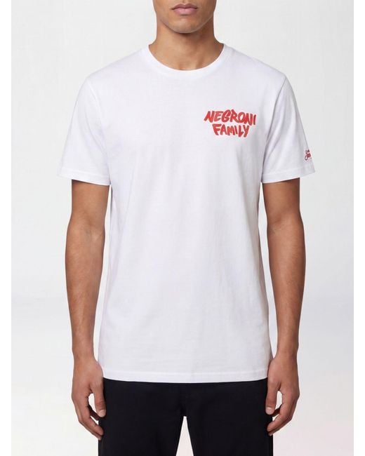 Mc2 Saint Barth White Printed Cotton T-Shirt for men