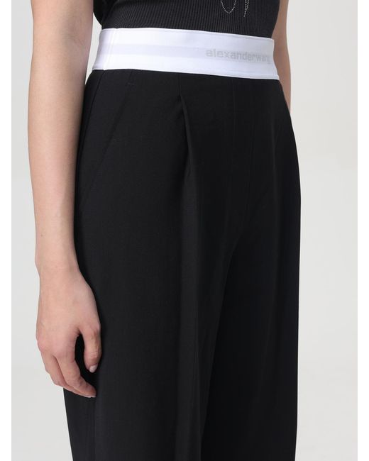 Alexander Wang Black Pleat-Front Trousers