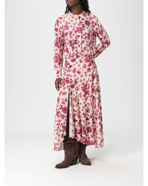 Isabel Marant Pink Stretch Silk Shirt