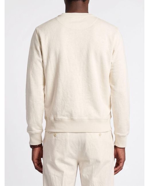 Fay Natural Cotton Crew Neck Sweatshirt for men