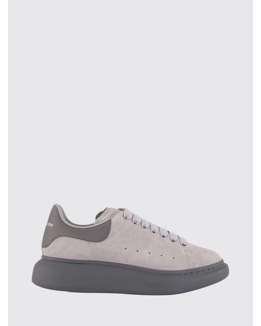 McQueen White Oversize Suede Sneakers for men