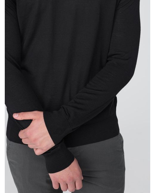 Jersey Básico De Cuello Redondo De Lana Ballantyne de hombre de color Black
