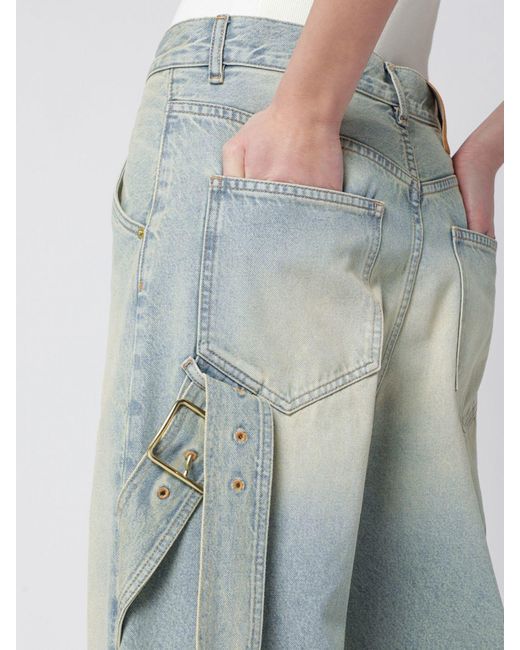 DARKPARK Blue Cotton Baggy Jeans
