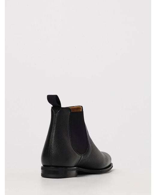 Church's Black Grained Leather Ankle Boots for men