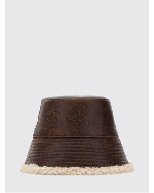 Stella McCartney Brown Eco Alter Mat Bucket Hat With Metallic Logo