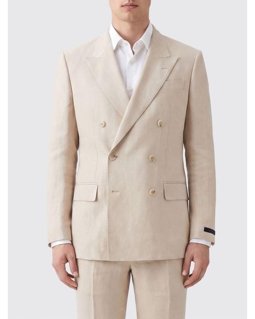 Boss Natural Double-Breasted Formal Blazer for men