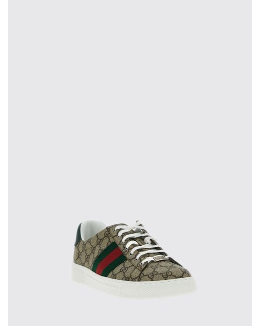 Gucci Green Ace Gg Supreme Canvas Sneakers for men
