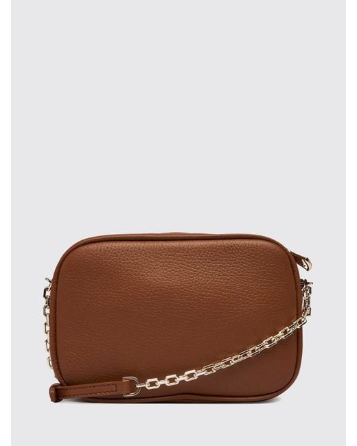 Patrizia Pepe Brown Grained Leather Bag