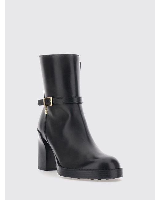 Tod's Black Flat Ankle Boot