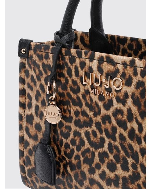 Liu Jo Brown Ridhi Small Animal Print Faux Leather Bag