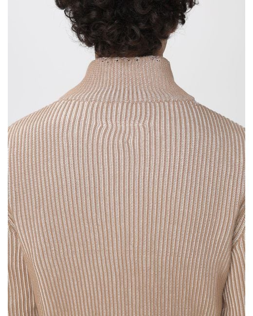MM6 by Maison Margiela Natural Distressed Cotton Cardigan for men