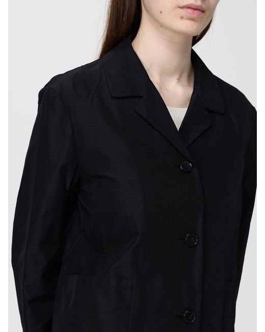 Blazer Nina De Botonadura Sencilla En Mezcla De Algodón Max Mara de color Black