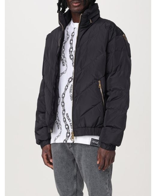 Versace Jeans Couture Black Quilted Nylon Jacket for men