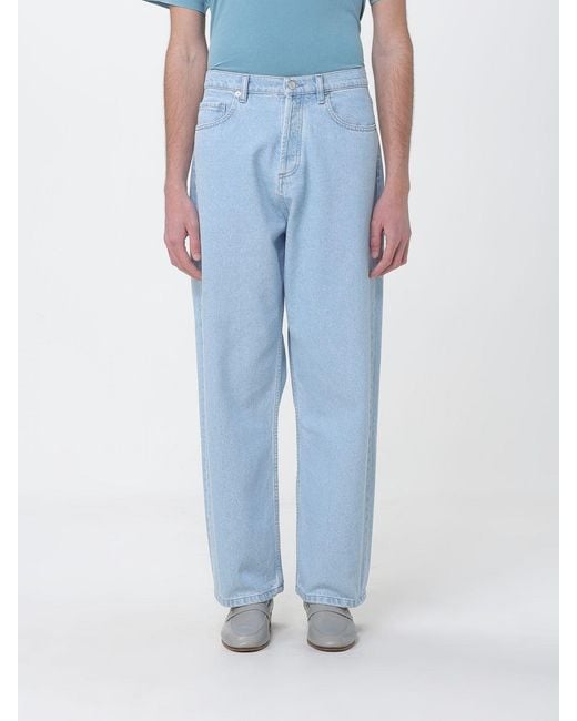 Maison Kitsuné Blue Maison KitsunÉ Wide Leg Jeans for men