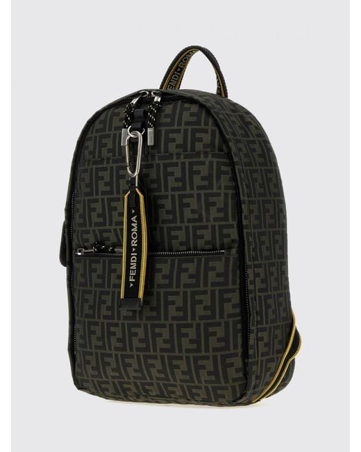 Fendi Black Superlight Ff Zucca Monogram Technical Fabric Backpack With Leather Inserts for men