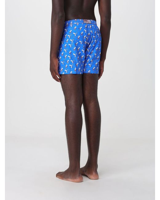 Mc2 Saint Barth Blue Printed Boxer Swim Trunks for men