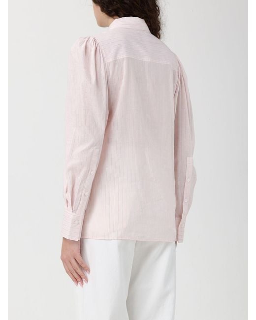 Twinset Pink Striped Cotton Shirt