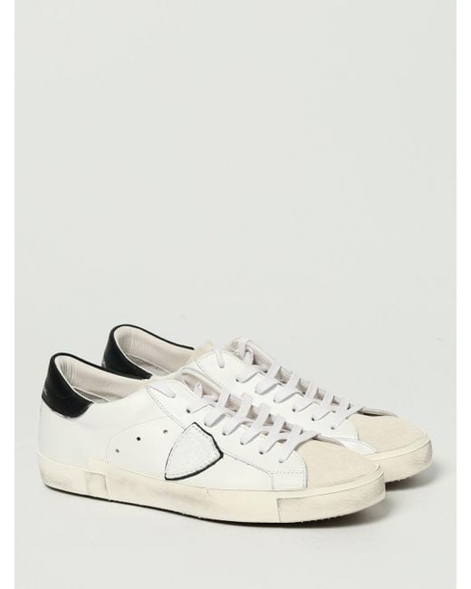 Sneakers Paris di Philippe Model in Natural da Uomo