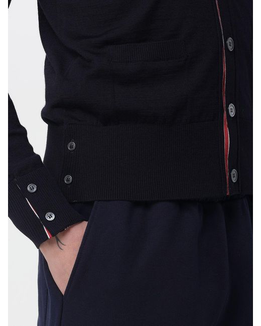 Thom Browne Blue Virgin Wool Cardigan for men