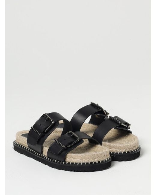 Castaner Black Comfortable And Stylish Espadrille Sandals With Buckle Detail For Casual Wear