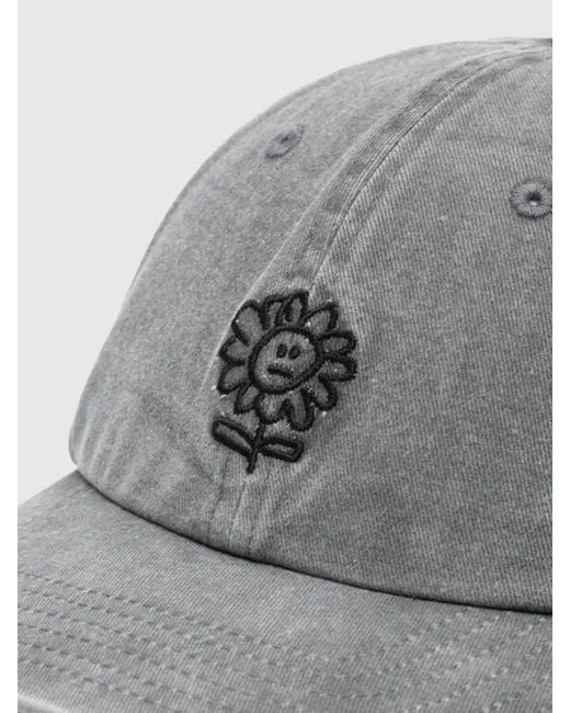 sunflower Gray Embroidered Cotton Denim Hat for men