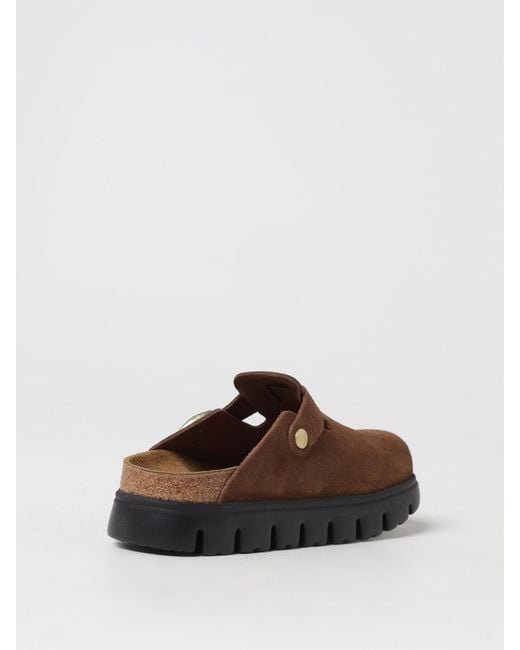 Birkenstock Brown Boston Chunky Suede Clogs