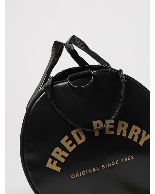 Fred Perry Black Water-Repellent Tpu-Coated Duffle Bag for men