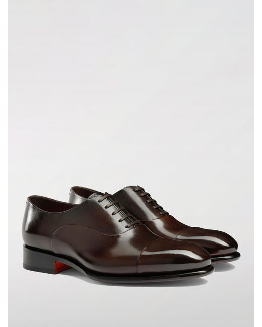 Oxford di Santoni in Brown da Uomo