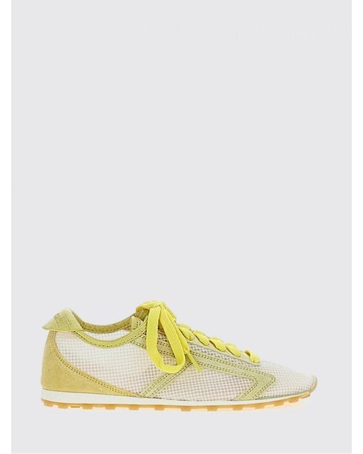 Jacquemus Yellow Les Tennis Mesh And Suede Sneakers
