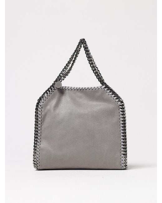 Stella McCartney Gray Falabella Crackle Suede Tote Bag