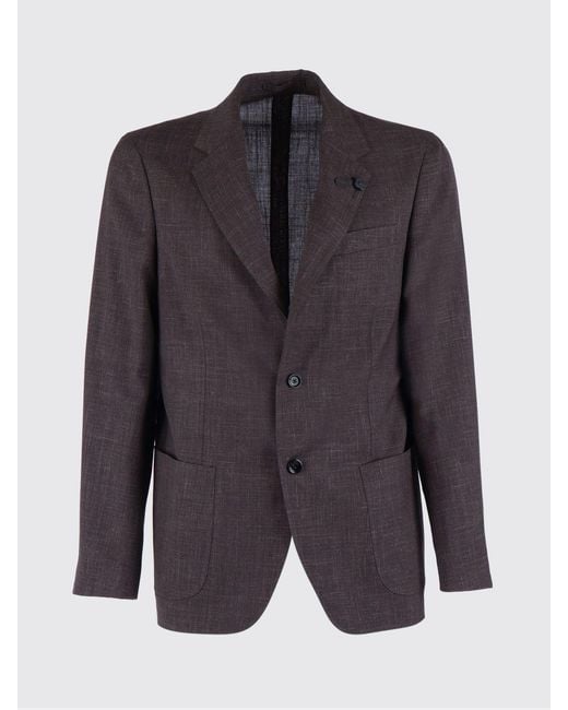 Lardini Gray Single-Breasted Blazer for men