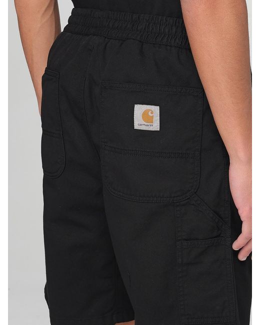 Carhartt Black Chase Shorts Relaxed Fit for men