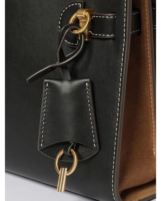 Tory Burch Gray Double Lee Radziwill Leather Bag