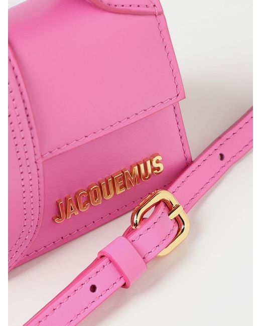 Borsa Le Bambino in pelle con logo di Jacquemus in Pink