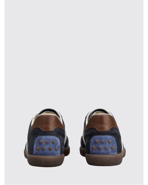 Tod's Blue Suede Sneakers for men
