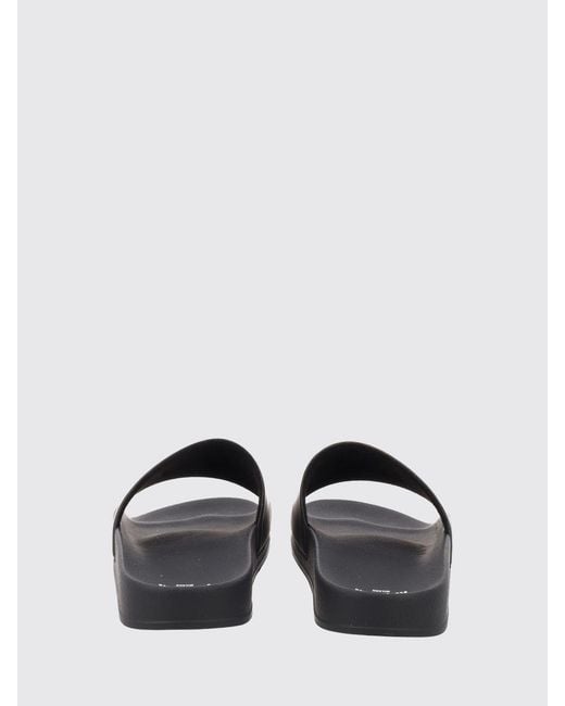 MSGM White Pvc Pool Slides With Contrasting Maxi Logo Print for men