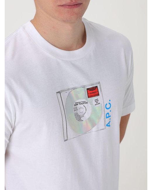 T-shirt con CD di A.P.C. in White da Uomo