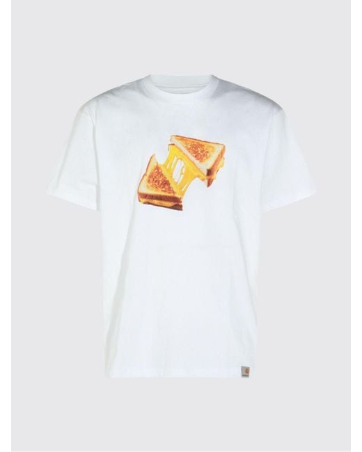 Carhartt White Pop Graphic Print Cotton T-Shirt for men
