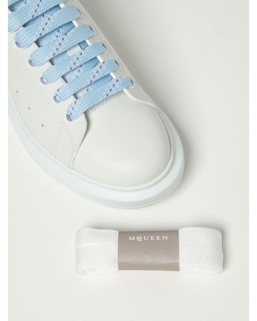 McQueen White Oversize Leather Sneakers