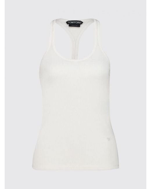 Tom Ford White Silk Blend Top