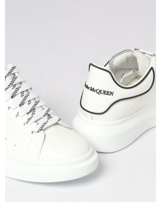 McQueen White Oversize Leather Sneakers for men