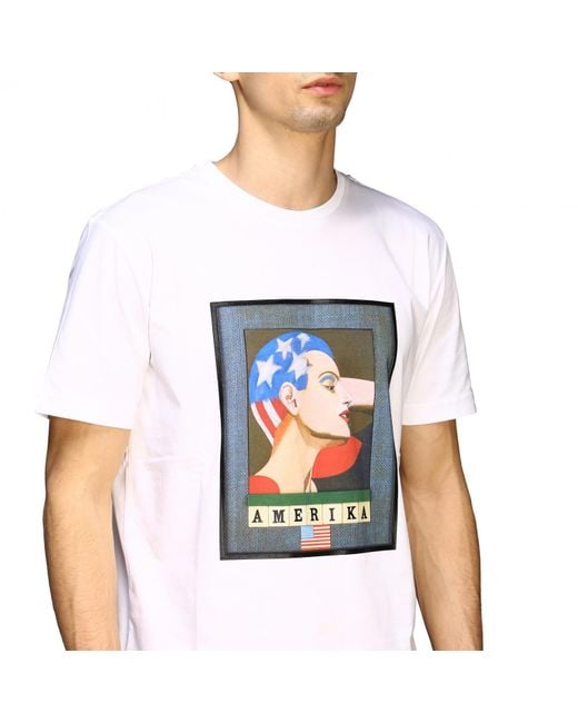 Iceberg X Peter Blake T-Shirt Mit Amerika-Print in White für Herren