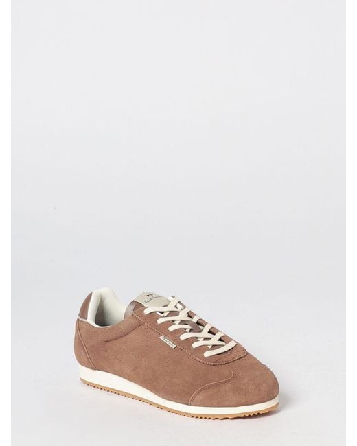 Paul Smith Brown Suede Leather Low Top Sneakers With Round Toe for men