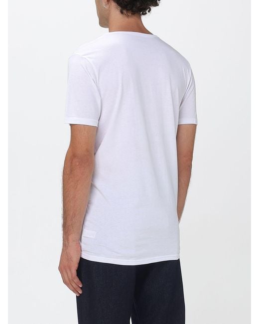 Paul Smith White Set Of 5 Organic Cotton T-Shirts With Contrast Logo for men