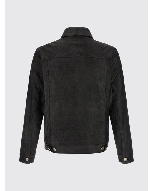 Giorgio Brato Black Lambskin Leather Shirt Jacket for men