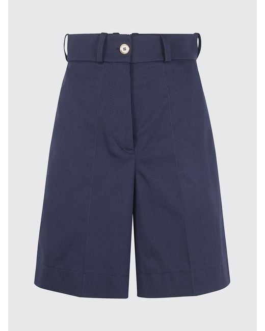 Patou Blue Cotton Shorts