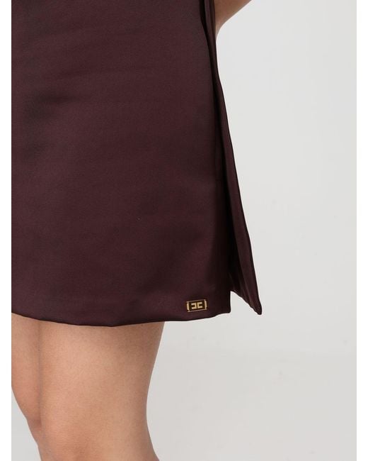 Elisabetta Franchi Red Crepe Mini Dress