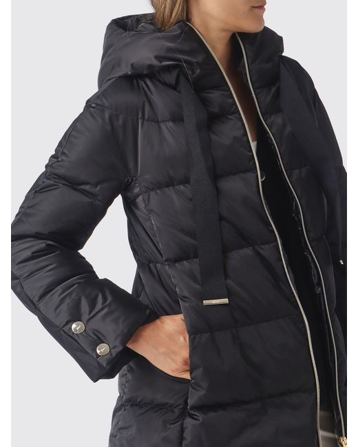 Herno Black A-Shape Short Hooded Down Jacket