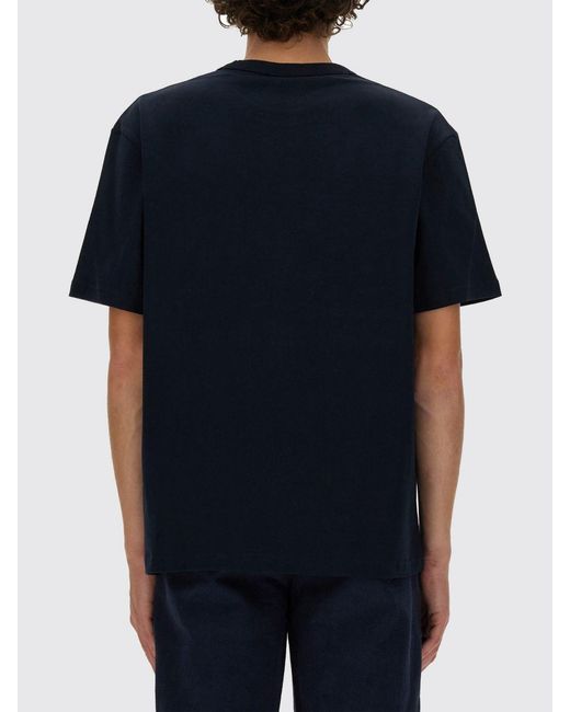 A.P.C. Black Cotton T-Shirt With Logo for men